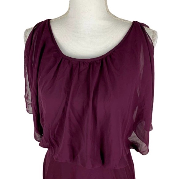Forever21 Burgundy Empire Waist Flutter Mini Dress - Picture 2 of 12